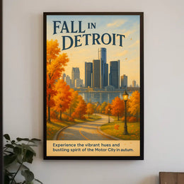 Fall in Detroit Poster