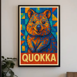 Quokka Mosaic Art Poster