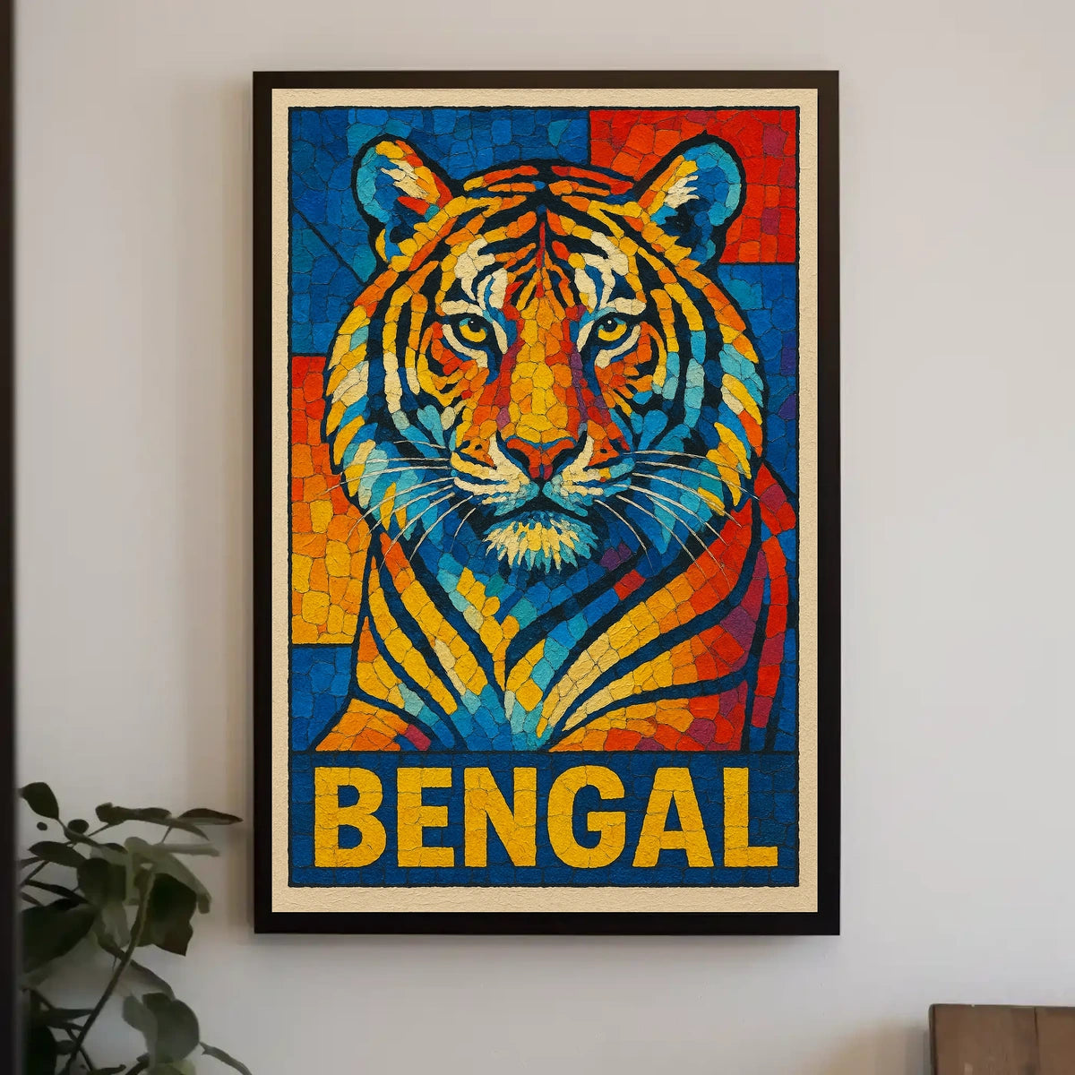 Bengal Tiger Mosaic Poster