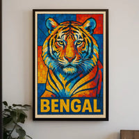 Bengal Tiger Mosaic Poster