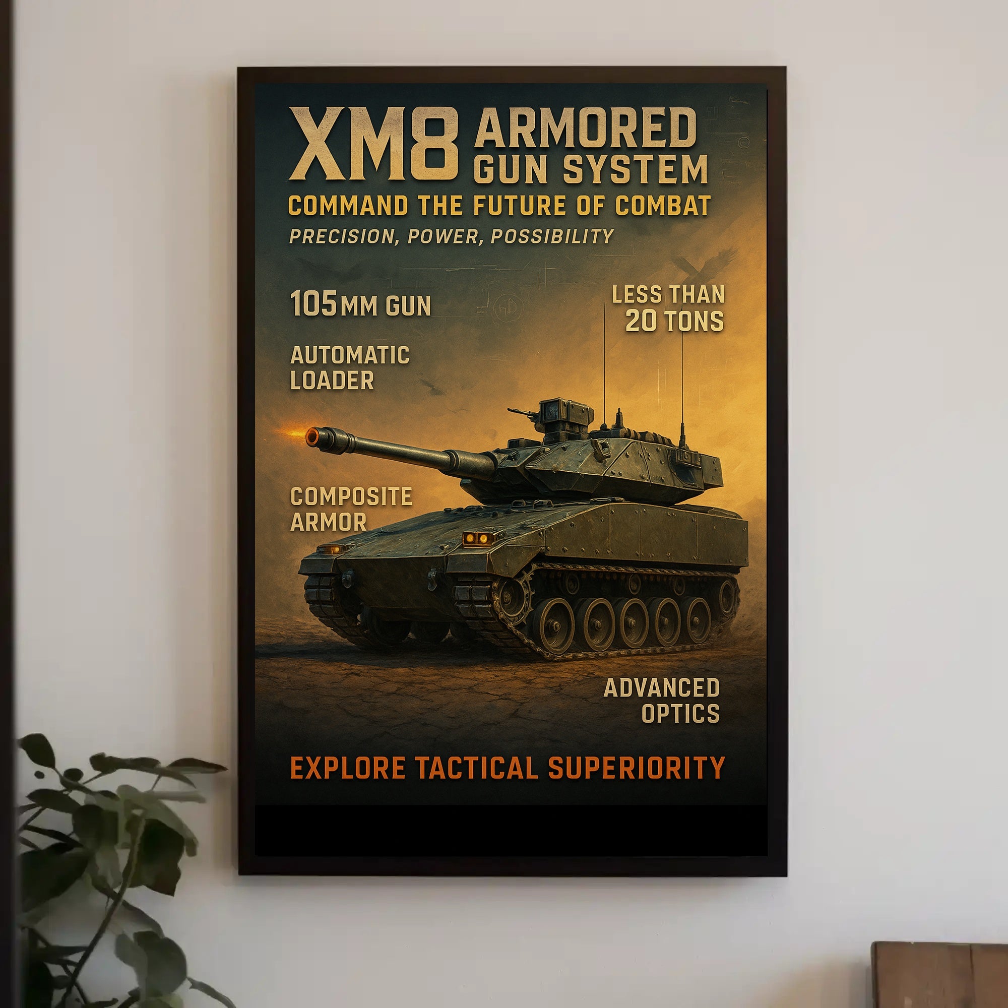 XM8 Armored Gun System Tactical Military Recruitment Poster