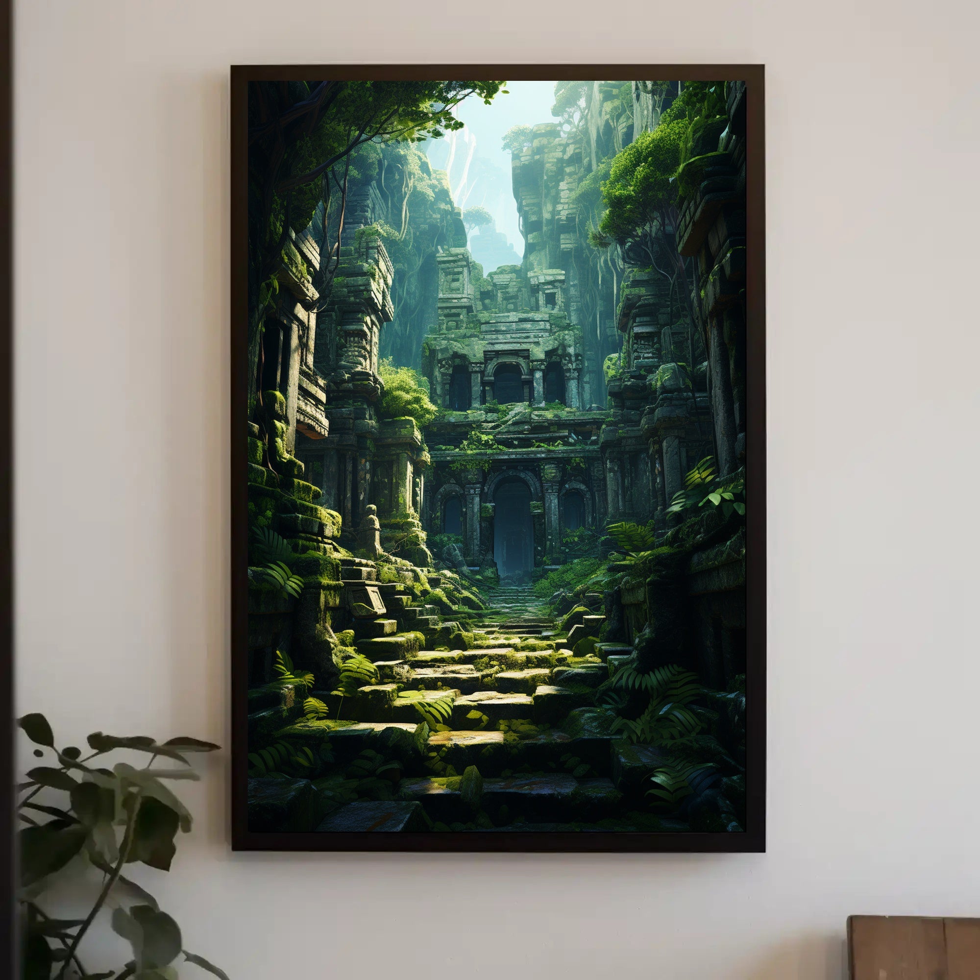 Ancient Jungle Ruins Poster