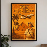 Cairo Adventure Vintage Travel Poster