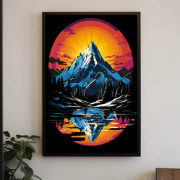Majestic Mountain Reflection Poster