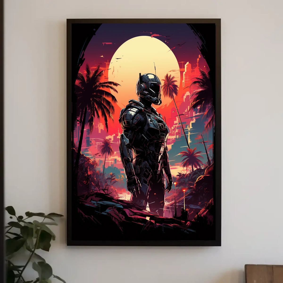 Cybernetic Sunset Poster