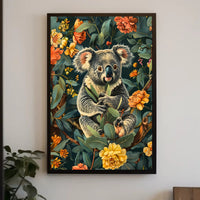 Koala in Bloom Wall Art Print
