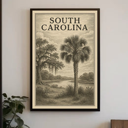 South Carolina Landscape Poster