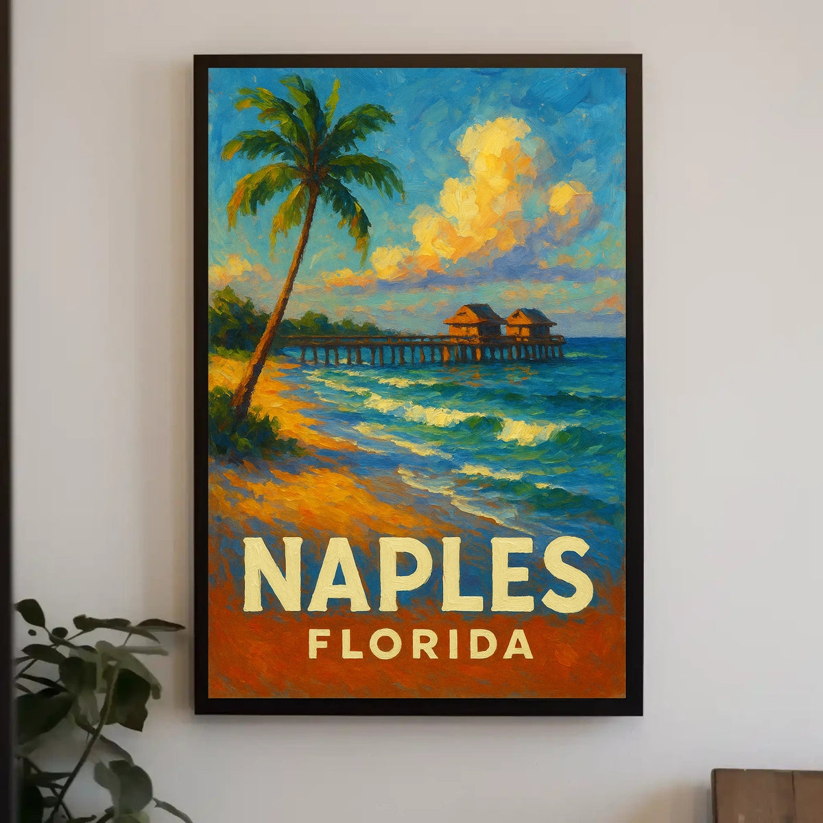 Naples Florida Poster Coastal Wall Art 18x24 Print Gallery