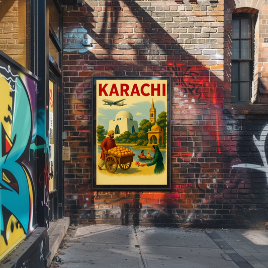 Karachi Pakistan Quaid Monument Market Street Poster Poster