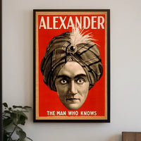 Alexander the Man Who Knows Vintage Magic Poster