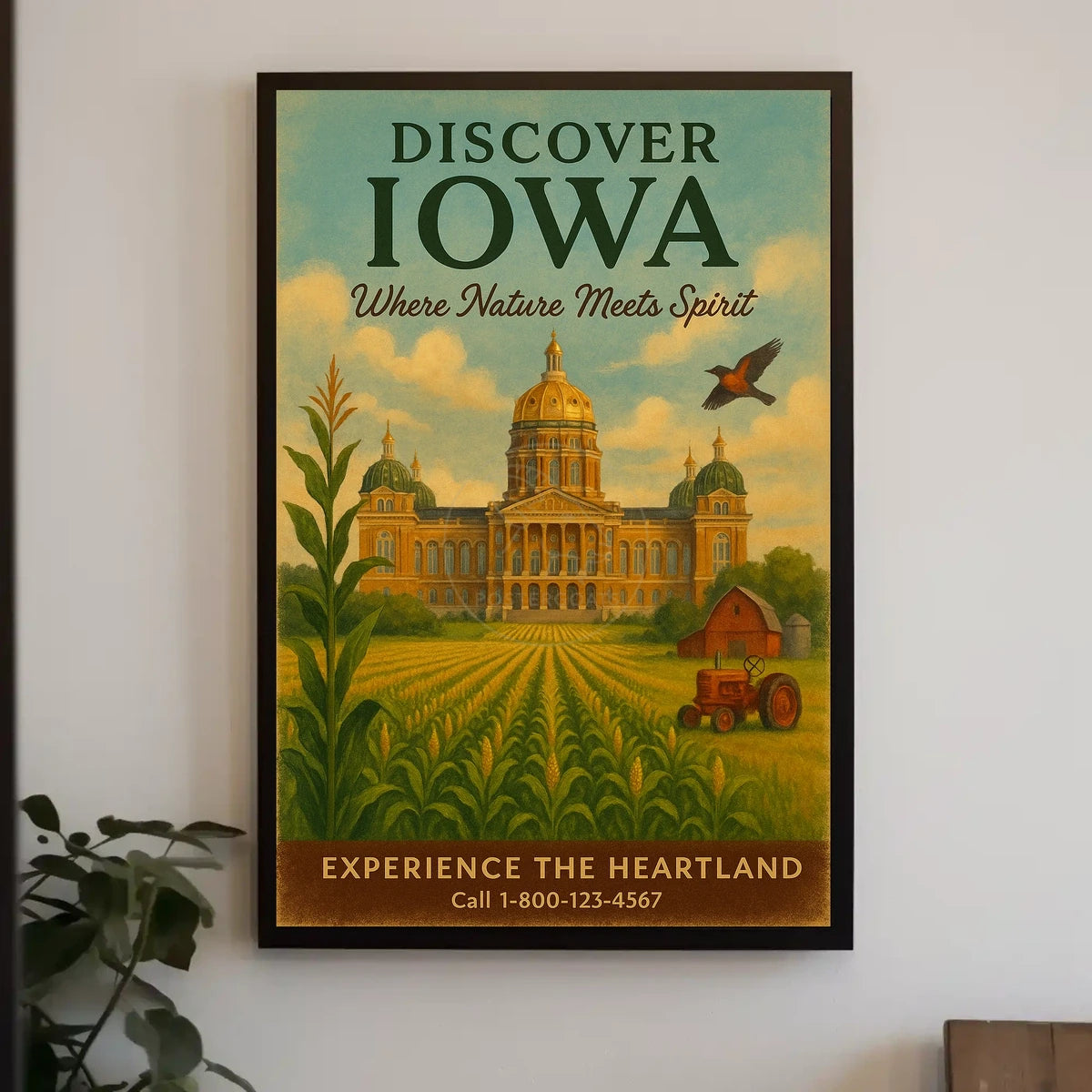Iowa: Where Nature Meets Spirit - Travel Poster