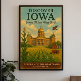 Iowa: Where Nature Meets Spirit - Travel Poster