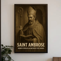 Saint Ambrose Bishop Of Milan Poster