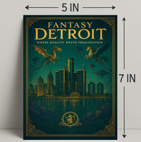 Fantasy Detroit Poster PosterGoat