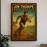 Jim Thorpe Legendary Athlete Tribute Poster