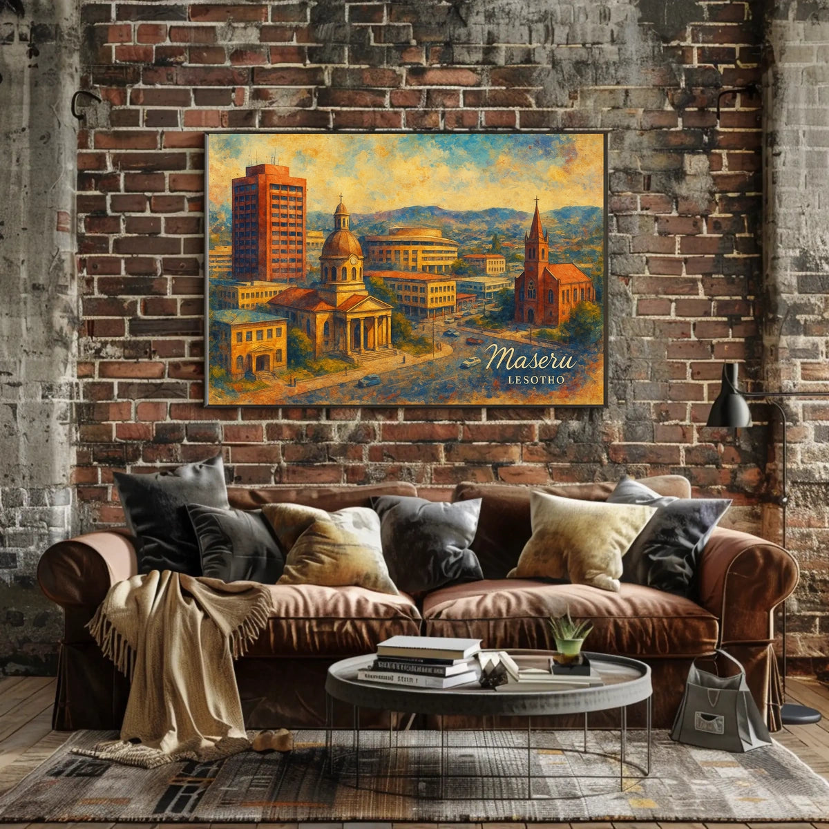 Maseru Cityscape Travel Minimalist Poster