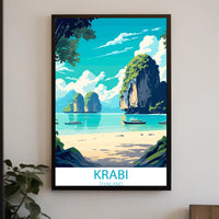 Krabi Tropical Paradise Travel Poster
