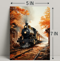 Autumn Train Journey Poster