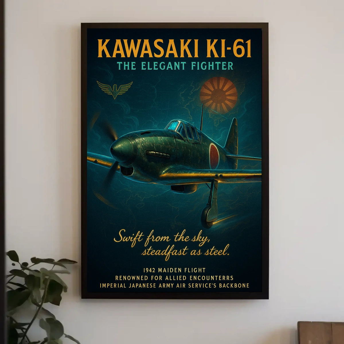 Kawasaki Ki-61 The Elegant Fighter Poster
