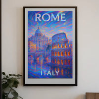 Rome, Italy A Vibrant Dreamscape Poster