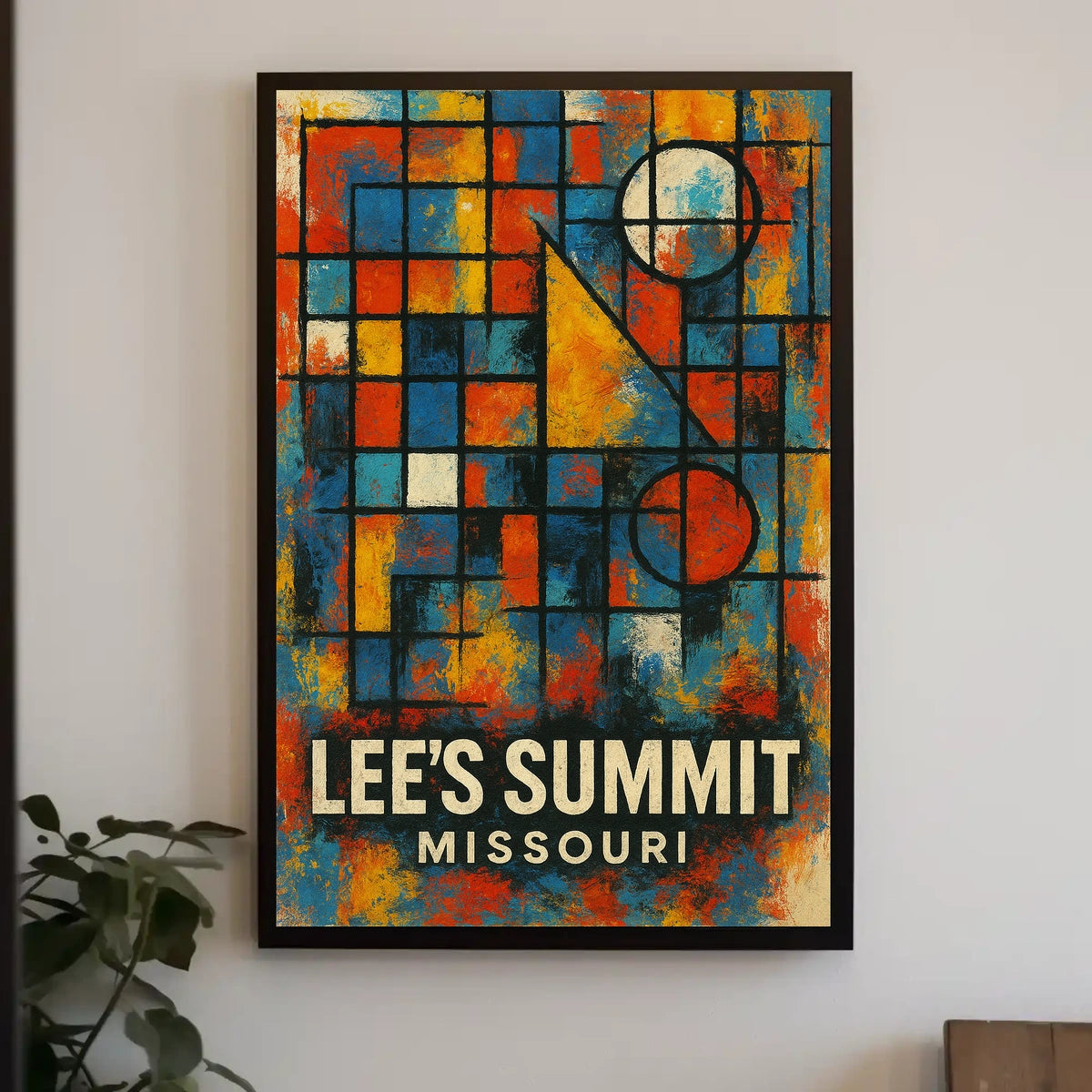 Lee's Summit Abstract Geometric Art Poster