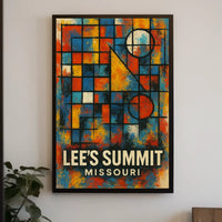 Lee's Summit Abstract Geometric Art Poster