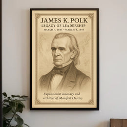 James K Polk Legacy of Leadership Poster Art Print PosterGoat
