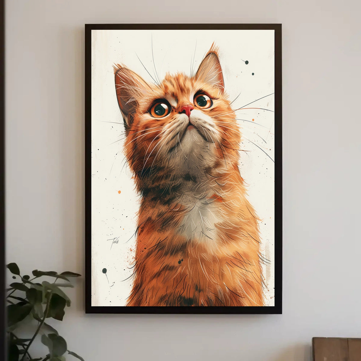 Curious Cat Portrait Poster