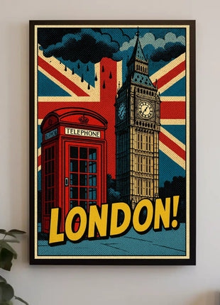 Lively London Landmarks: A Pop Culture Poster