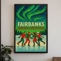 Fairbanks Aurora Christmas Poster