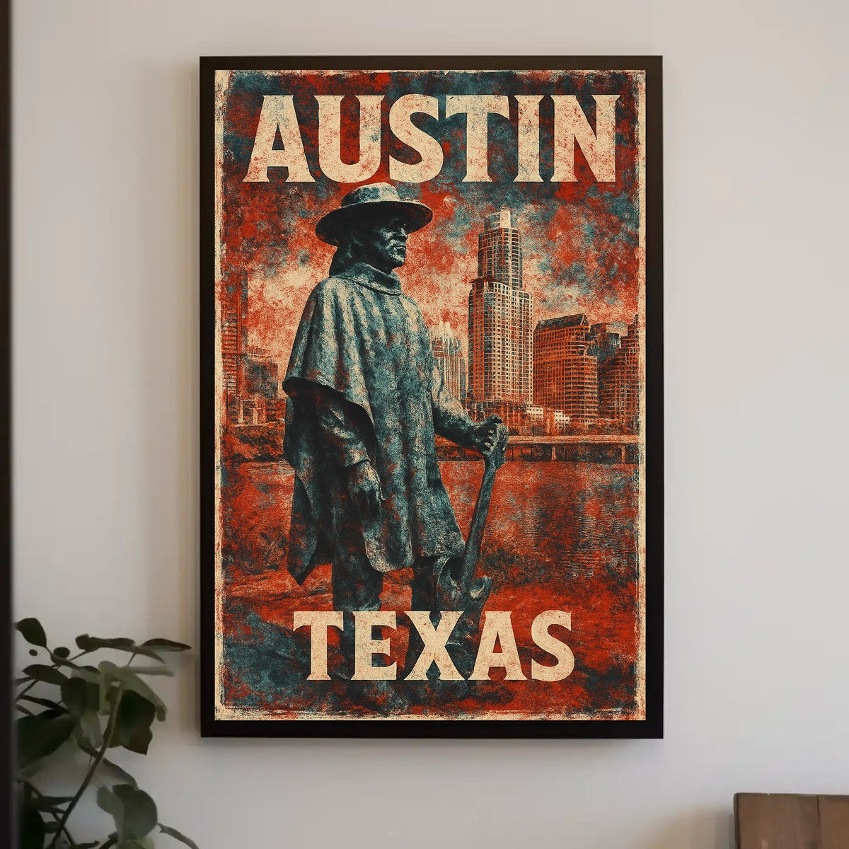 Austin Texas Tribute Wanderlust Poster