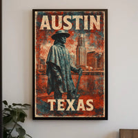 Austin Texas Tribute Wanderlust Poster
