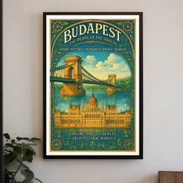 Budapest The Pearl of the Danube Poster