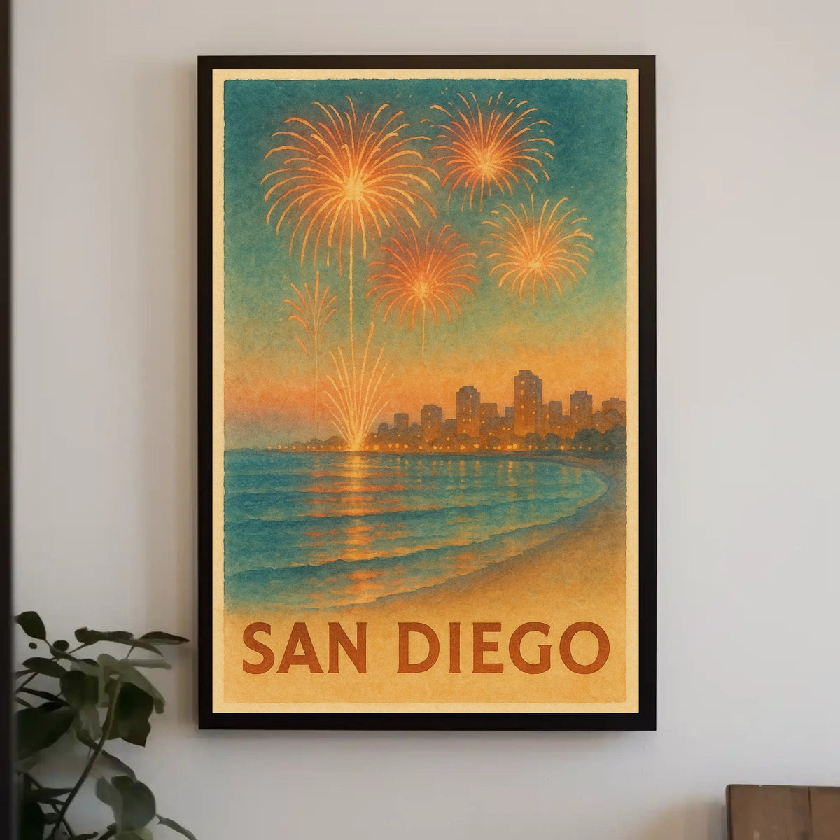 San Diego Fireworks Celebration Poster