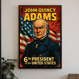 John Quincy Adams 6th President Poster Vintage Heritage Art