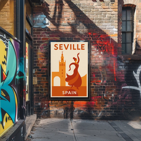 Seville Flamenco Dance Cultural Heritage Poster