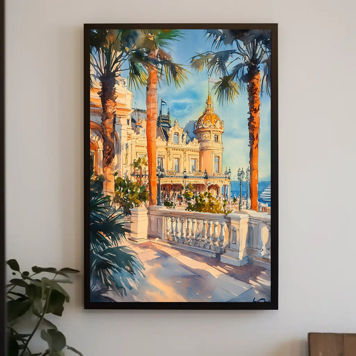 Monaco Monte Carlo Casino Square View Poster