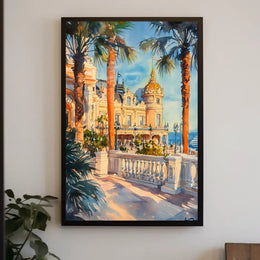 Monaco Monte Carlo Casino Square View Poster