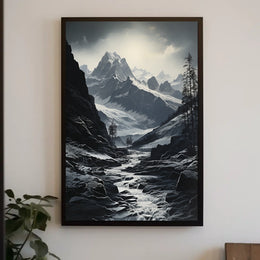 Majestic Snow-Capped Peaks National Park Poster