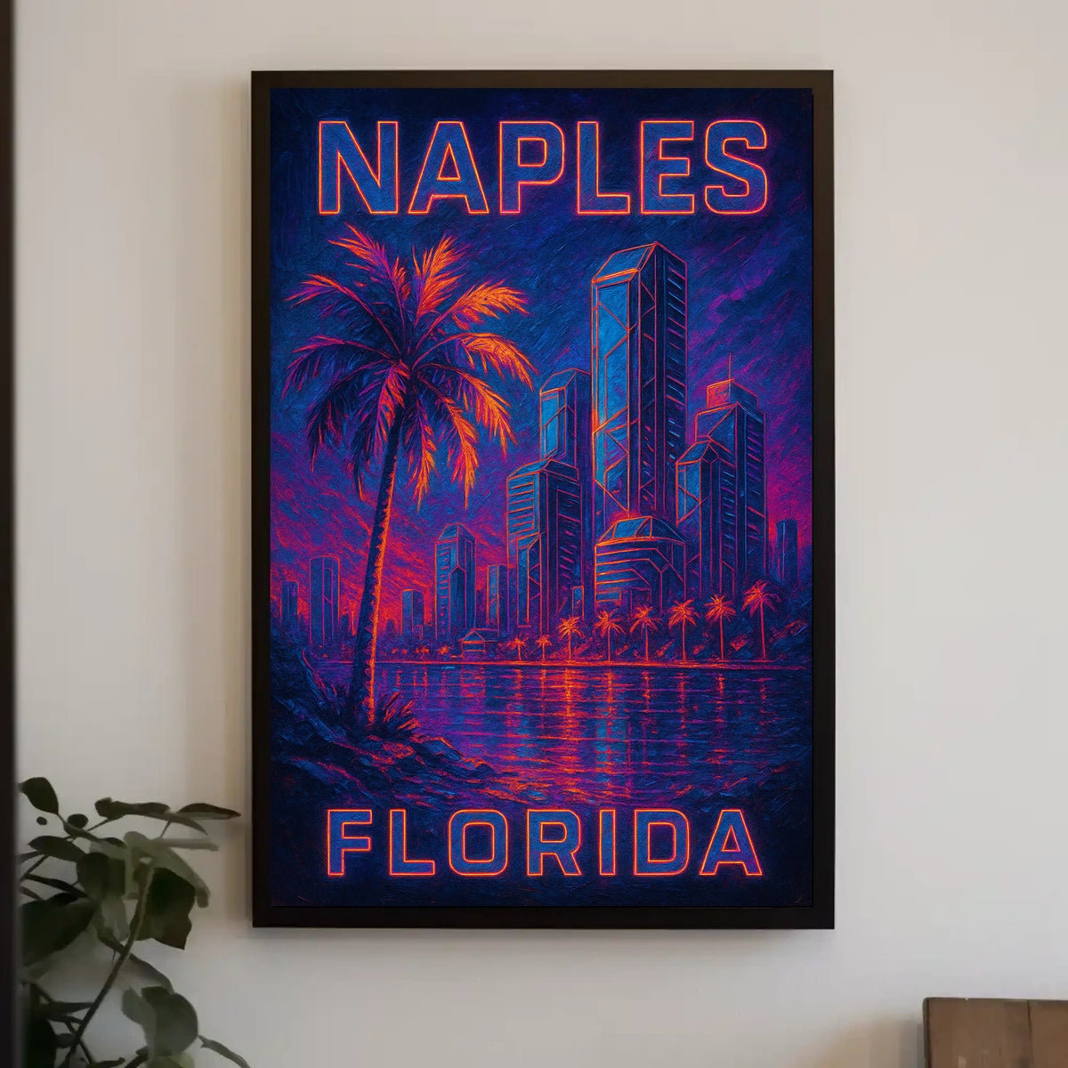 Naples, Florida Vibrant Cityscape Poster