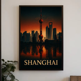 Shanghai Skyline Poster