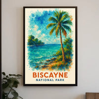 Biscayne National Park Tropical Paradise Watercolor Poster