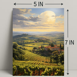 Tuscan Vineyard Landscape Poster
