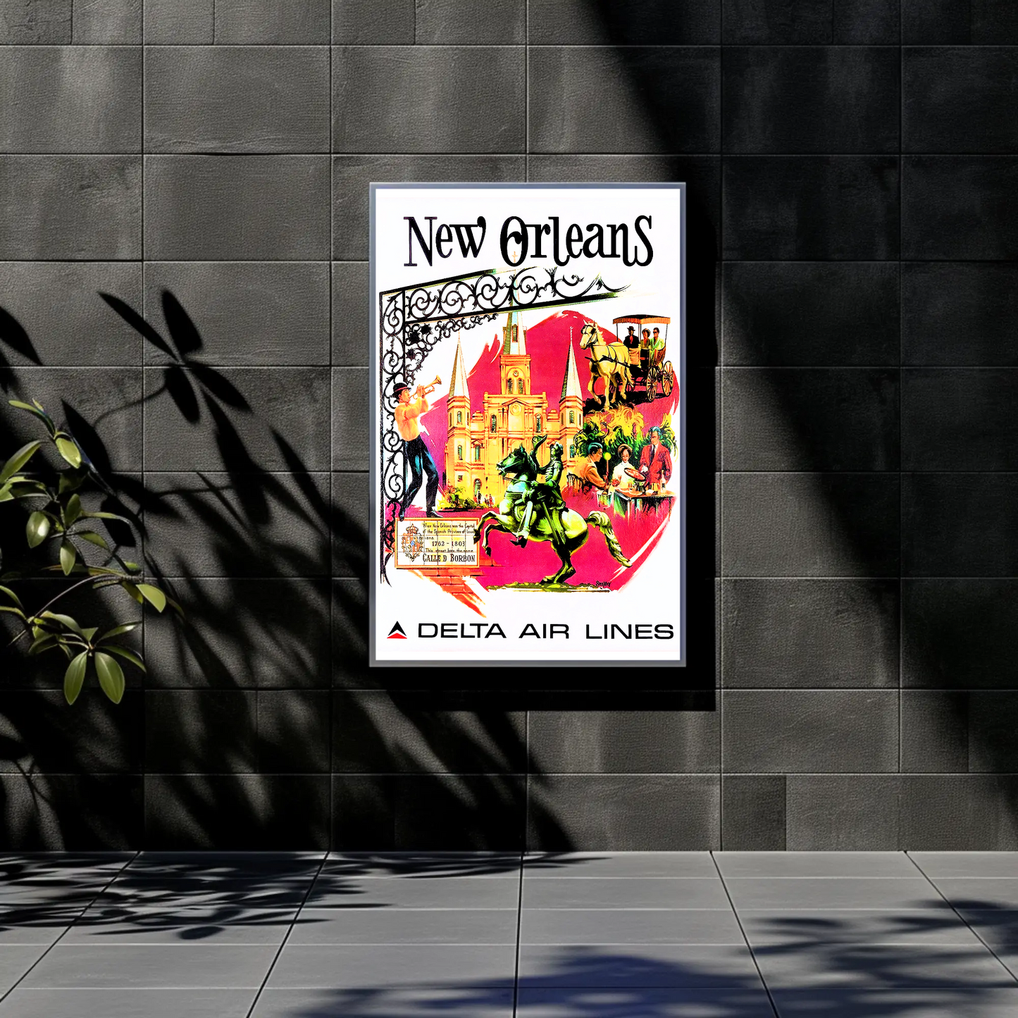 New Orleans Air Lines Travel Poster