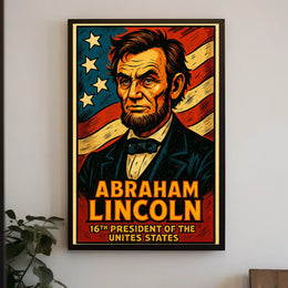 Abraham Lincoln 16th President Poster Wall Art Decor