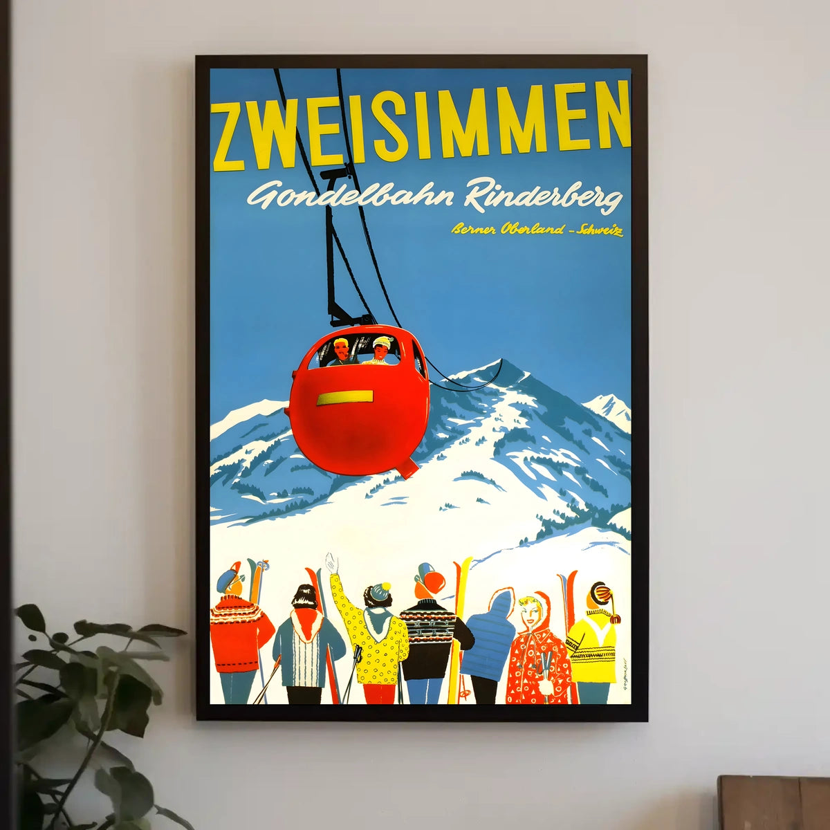 Zweisimmen Gondelbahn Rinderberg Poster