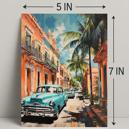 Vintage Havana Streets Vintage Poster