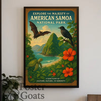 American Samoa Vintage National Park Travel Poster