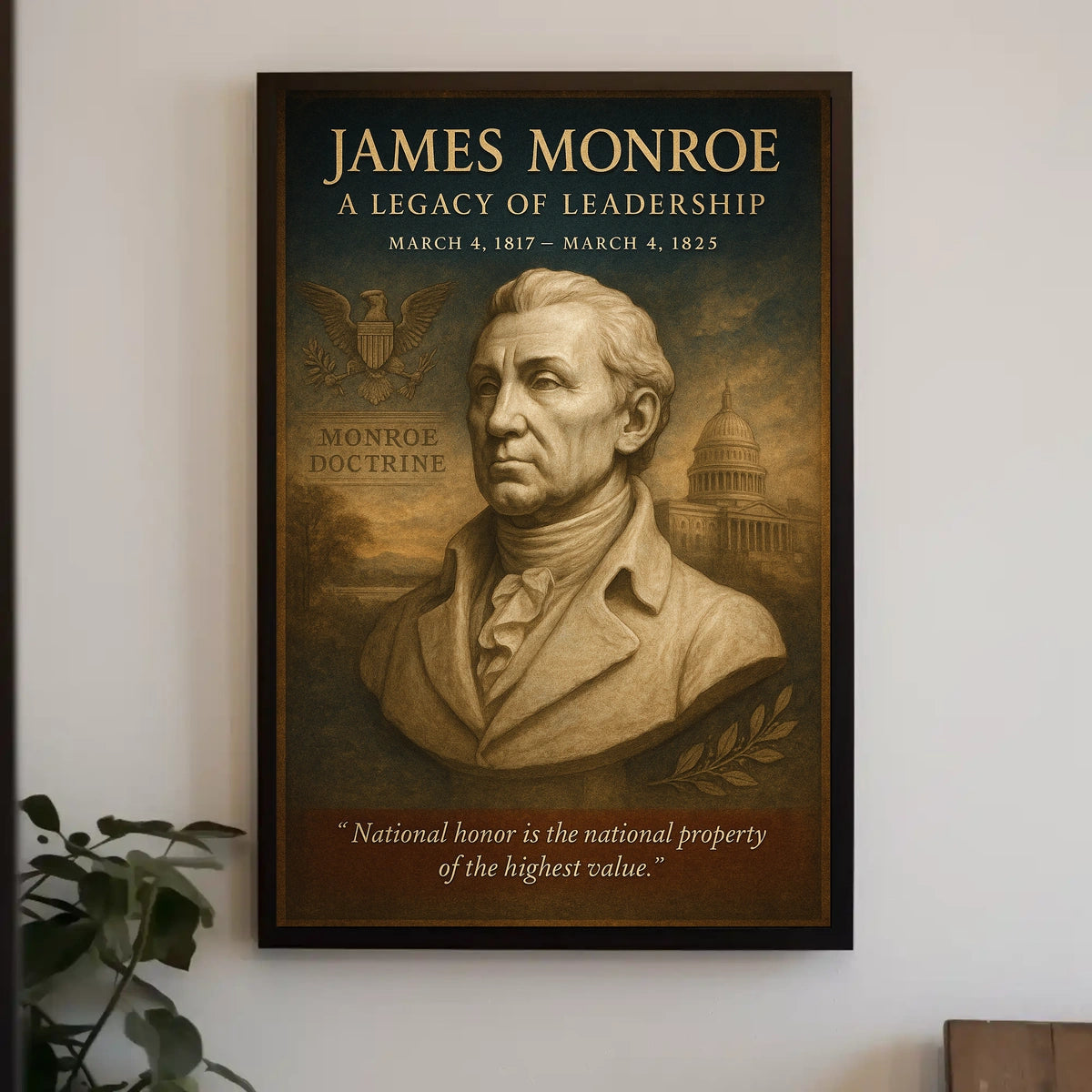 James Monroe A Legacy of Leadership Poster