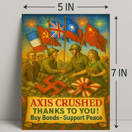 Axis Crushed Buy Bonds, Support Peace Poster PosterGoat